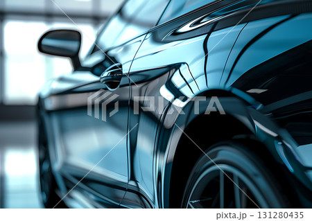 黒い高級車のクローズアップ 131280435