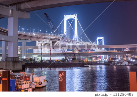 《東京都》レインボーブリッジの夜景・ループ橋 131280498