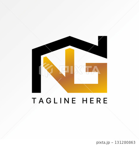 Logo design graphic concept creative premium vector stock image top sell letter NG font with line home typography property residence invesment agent Logo design graphic concept creative premium vector stock image top sell letter NG font with line home typography property residence invesment agent 131280863