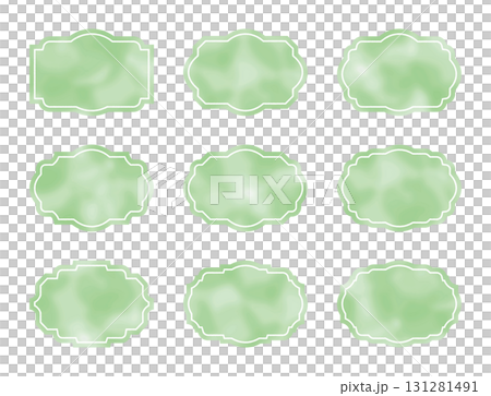 Light green watercolor frame 131281491