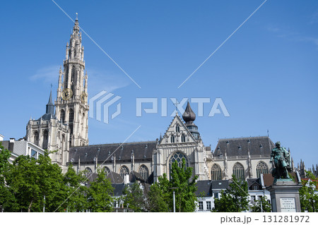 アントワープ聖母大聖堂（世界遺産の鐘楼）／アントワープ、ベルギー 131281972
