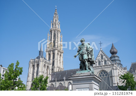 アントワープ聖母大聖堂（世界遺産の鐘楼）／アントワープ、ベルギー 131281974