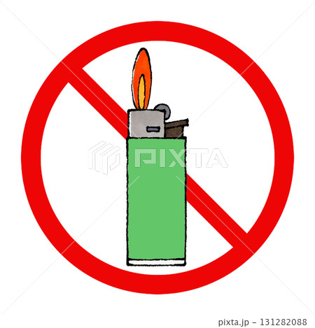 ライター禁止マーク 131282088