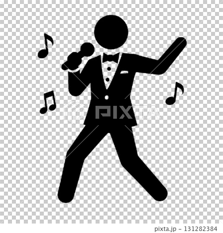 象形文字風格的男性偶像插圖 131282384