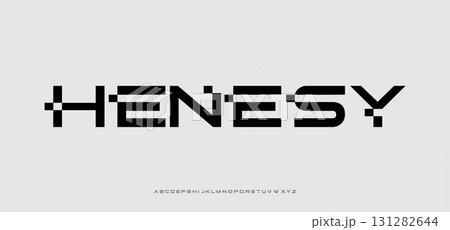 Modern technology sport minimal logo alphabet fonts. Typography minimalist urban sans serif fashion creative sport logos fonts. vector illustration 131282644