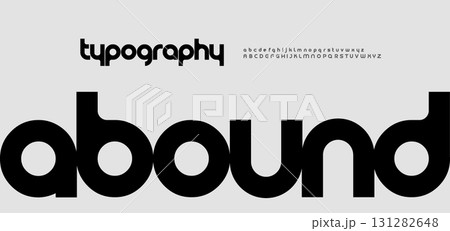Minimal modern logo alphabet font. Typography abstract minimalist sans serif typeface technology, electronic, music, creative logos fonts. vector illustration Minimal modern logo alphabet font. Typography abstract minimalist sans serif typeface technology, electronic, music, creative logos fonts. vector illustration 131282648
