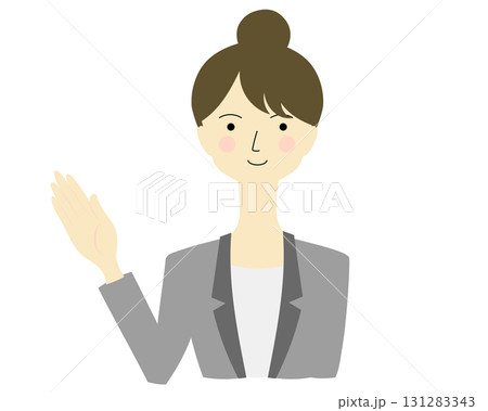 案内する女性　おだんご 131283343