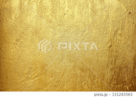 Gold Paint on Grunge Concrete Wall Texture Background. Gold Paint on Grunge Concrete Wall Texture Background. 131283563