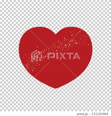 手繪心形－鮮豔的紅色，略帶金色，象徵四季 131283960