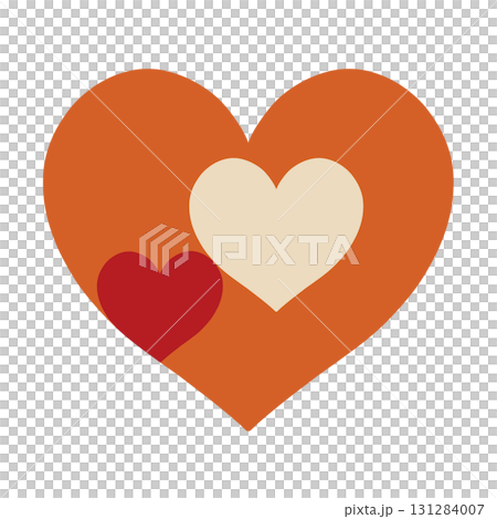 手繪心形 - 鮮豔的日本色彩 - 秋葉圖像 手繪心形 - 鮮豔的日本色彩 - 秋葉圖像 131284007