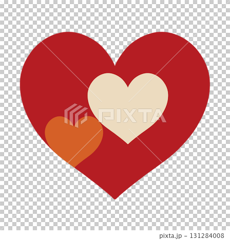 手繪心形 - 鮮豔的日本色彩 - 秋葉圖像 手繪心形 - 鮮豔的日本色彩 - 秋葉圖像 131284008