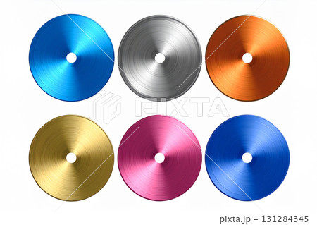 some colored discs 131284345