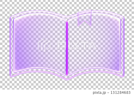 3D glassmorphism book icon with bookmark. Symbol of knowledge, reading, literature, and study. Perfect for education and learning design projects 131284683