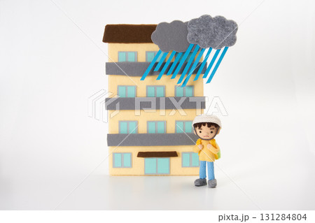 あみぐるみ人形　自然災害・避難 131284804