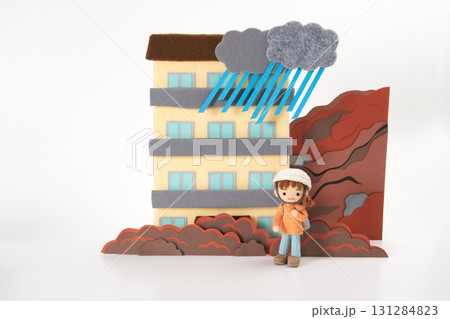 あみぐるみ人形　自然災害・避難 131284823