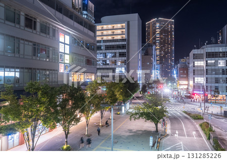 《東京都》田町駅前の街並み・都市夜景 《東京都》田町駅前の街並み・都市夜景 131285226