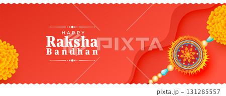 brother sister festive raksha bandhan banner 131285557