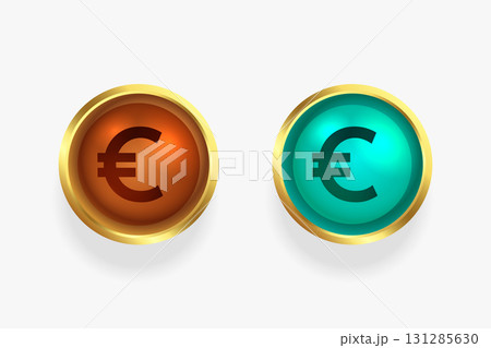 collection of european golden coin symbol design collection of european golden coin symbol design 131285630