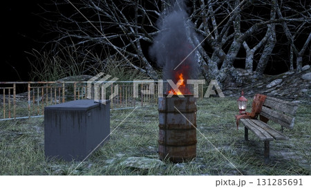 薄暗い空き地 131285691