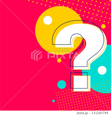 creative help and request question mark concept template design 131285794