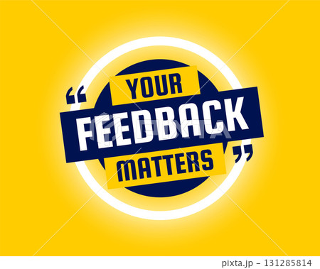 customer feedback and opinion matter background with neon effect 131285814