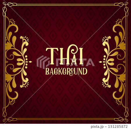 decorative thai background with golden floral design decorative thai background with golden floral design 131285872