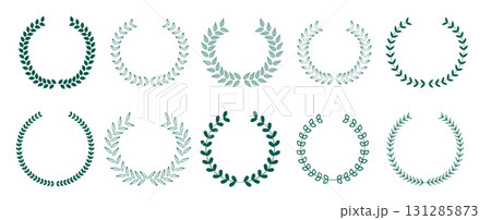 decorative wreath frame white background in set decorative wreath frame white background in set 131285873