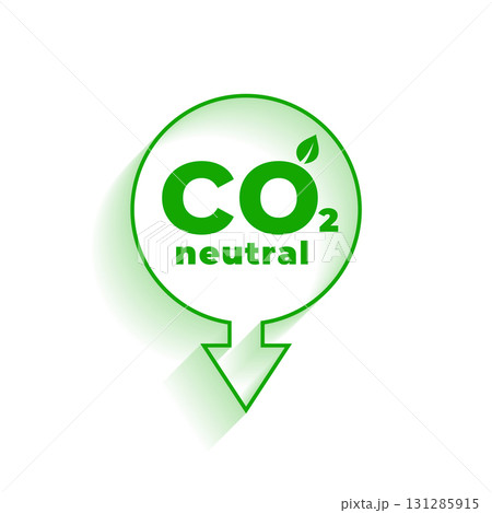 eco friendly green co2 emission reduction sign in line style 131285915
