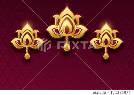 ethnic diamond shape pattern background with blank space 131285974
