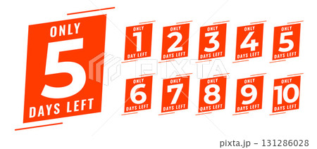 flat style days left countdown tag template for special sale offer 131286028