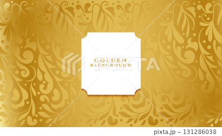 floral texture invitation golden banner design 131286038