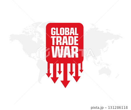 global financial crisis trade war concept background 131286118