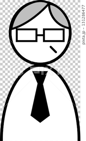 Simple businessman person icon Simple businessman person icon 131286477
