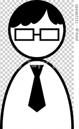 シンプルなビジネスマンのシンプル人物アイコン シンプルなビジネスマンのシンプル人物アイコン 131286480