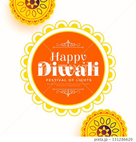 happy diwali festive rangoli background design 131286620