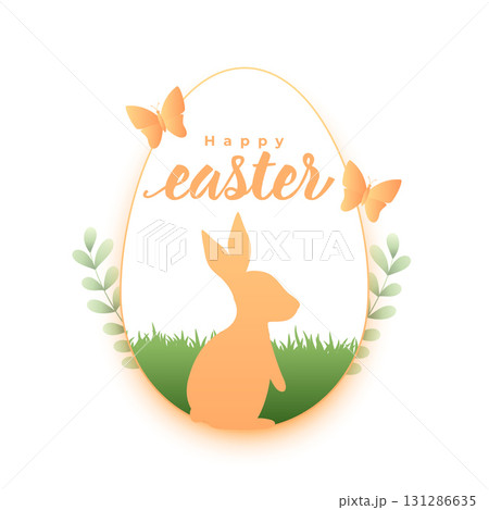 happy easter holiday card for social media post 131286635