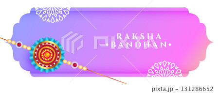 happy raksha bandhan banner brother and sister bond 131286652