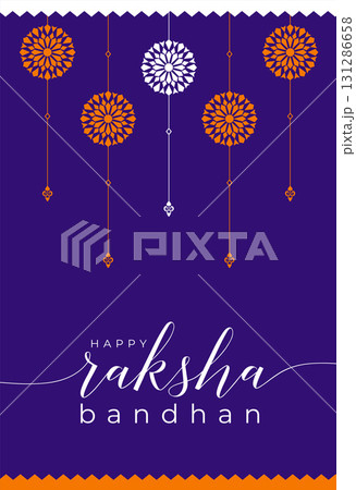 happy raksha bandhan celebration purple card happy raksha bandhan celebration purple card 131286658