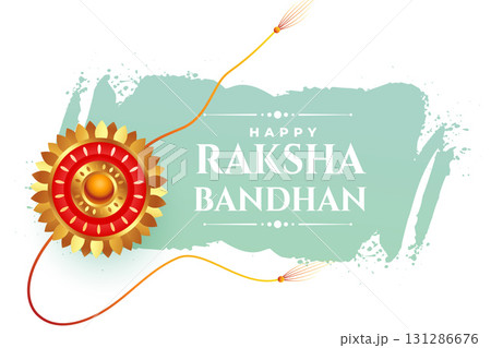 happy raksha bandhan greeting card with grunge effect happy raksha bandhan greeting card with grunge effect 131286676