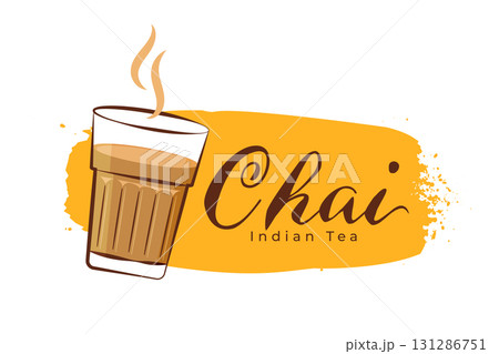 indian chai or tea glass promo poster indian chai or tea glass promo poster 131286751
