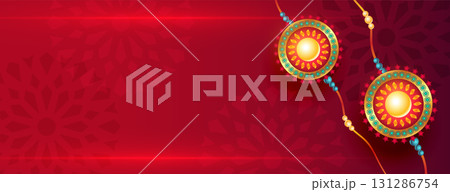 indian cultural raksha bandhan banner with text space 131286754