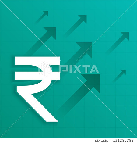 inr digital currency background indian rupee with strong position concept 131286788