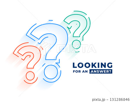 line style question mark sign background for puzzle solving help 131286846