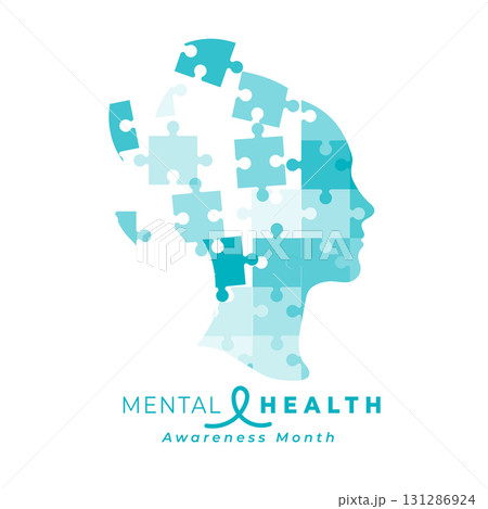 mental health care poster with puzzle head design mental health care poster with puzzle head design 131286924