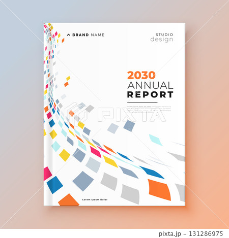 modern a4 annual report page template 131286975
