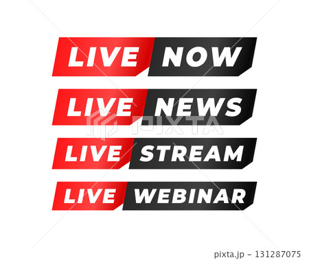modern style live streaming sticker for web media modern style live streaming sticker for web media 131287075