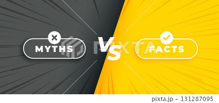 myths versus facts competition concept in comic style myths versus facts competition concept in comic style 131287095