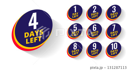 number of days left sticker template a countdown timer for limited sale 131287113