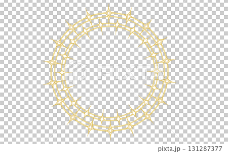 金色風。近未来的なキラキラ、光の輪のイメージ素材。魔方陣。 131287377