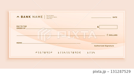 blank bank cheque money voucher template design blank bank cheque money voucher template design 131287529
